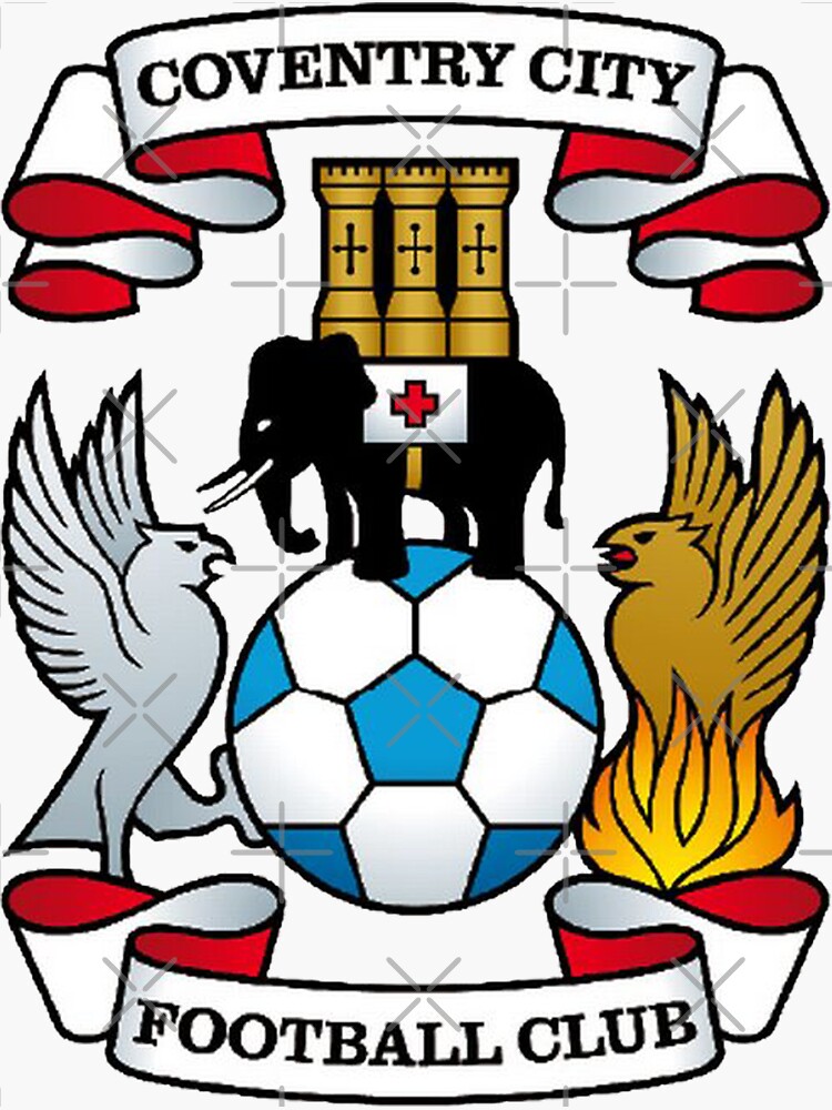 "Coventry City FC Logo" Sticker by Etchedclothing Redbubble