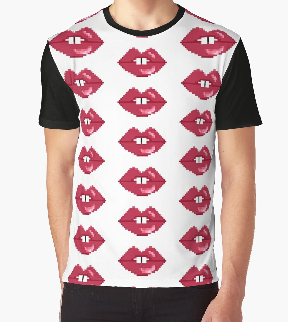 Lips Graphic T Shirts By Peppah Redbubble