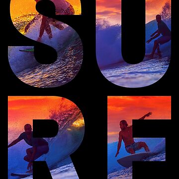 Artwork thumbnail, Sunrise surfer surfing by plzLOOK