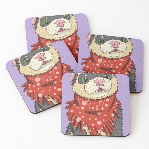 Item preview, Cute Ferret with Bandanna designed and sold by Fennic.