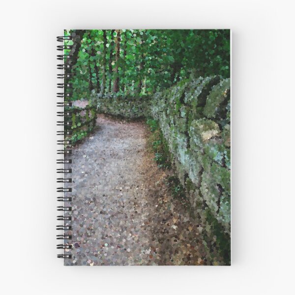 Item preview, Mossy Stone Fenced Path Through the Woods designed and sold by MathenaArt.