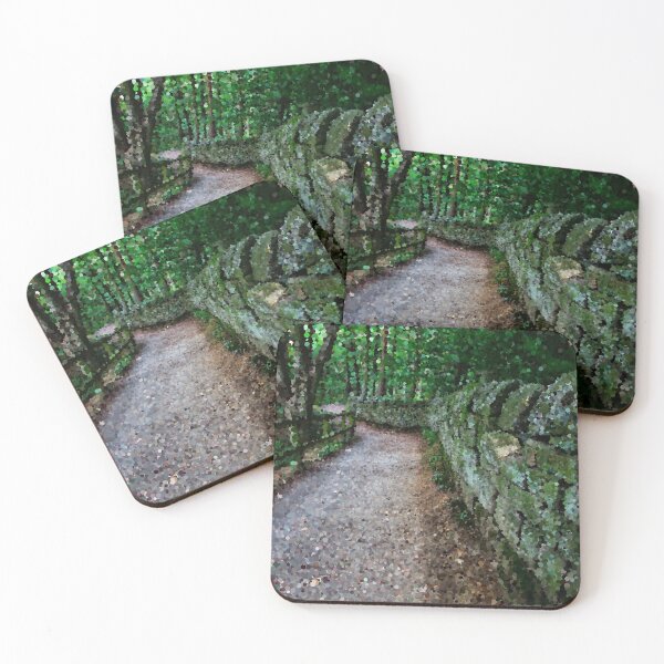 Item preview, Mossy Stone Fenced Path Through the Woods designed and sold by MathenaArt.