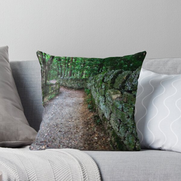 Item preview, Mossy Stone Fenced Path Through the Woods designed and sold by MathenaArt.