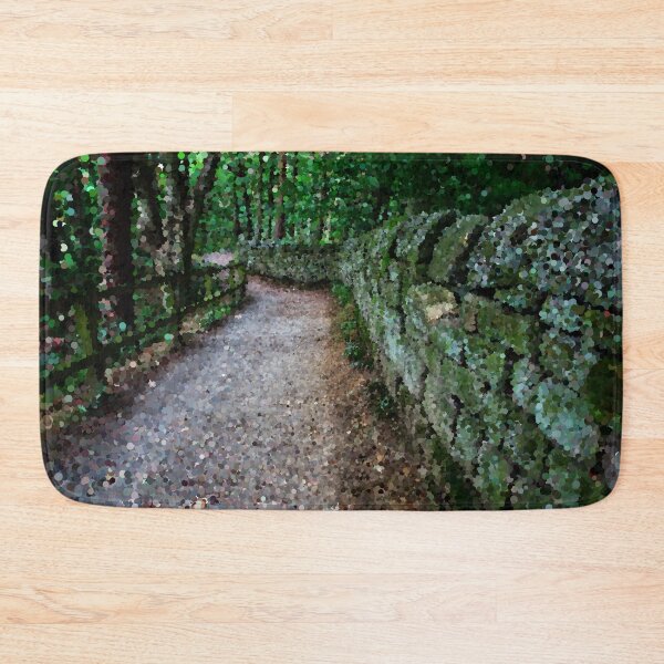 Item preview, Mossy Stone Fenced Path Through the Woods designed and sold by MathenaArt.