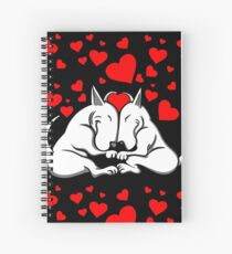 Bullterrier in der Liebe Spiralblock