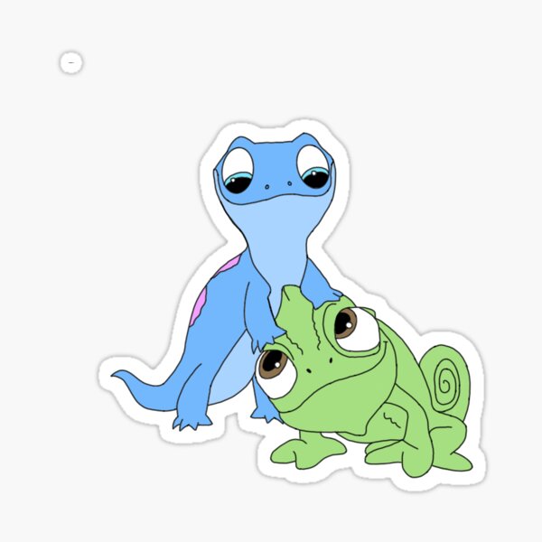 Pascal Tangled Rapunzel in dress Sticker for Sale by thegoldenpage