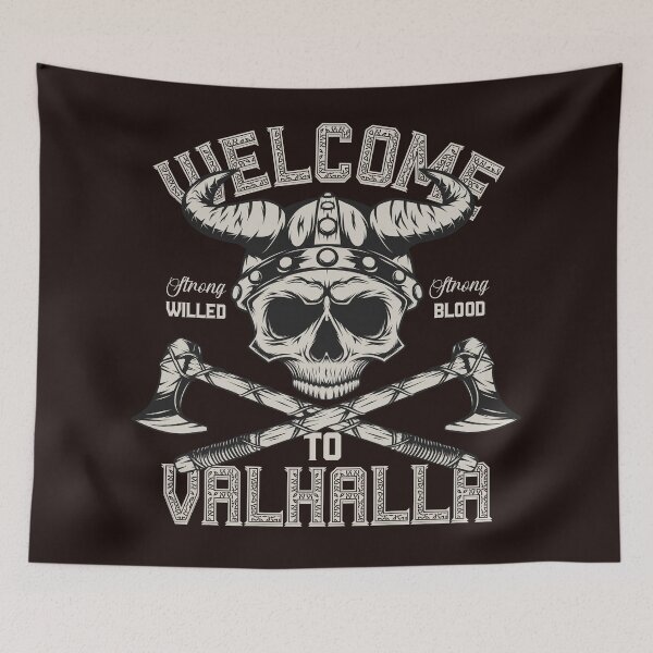 Item preview, Welcome to Valhalla awaits Scandinavian warriors | Vikings |  designed and sold by walidsam07.