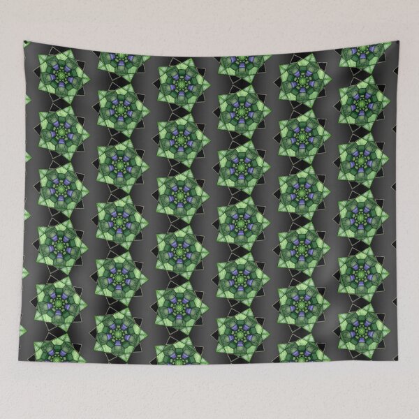 Item preview, Green double star mandala designed and sold by MagicMama.