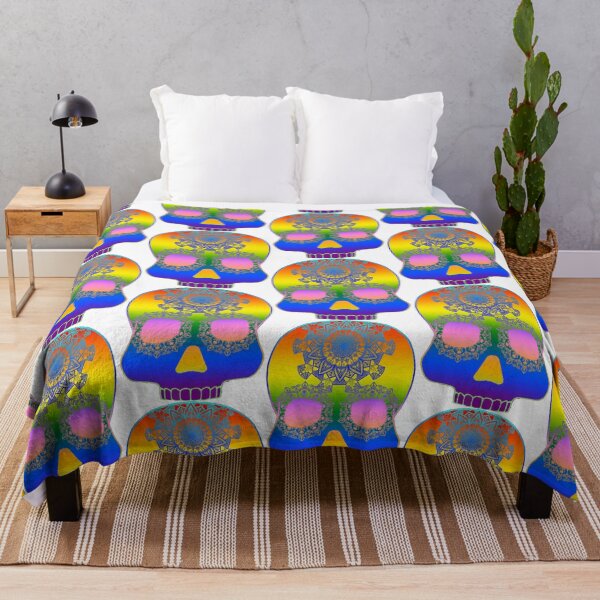 Item preview, Subtle Gay Flag Sugar Skull design designed and sold by -Gedwolcraeft-.