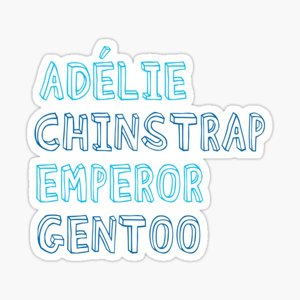 Item preview, Adélie, chinstrap, emperor, gentoo  designed and sold by aytchim.