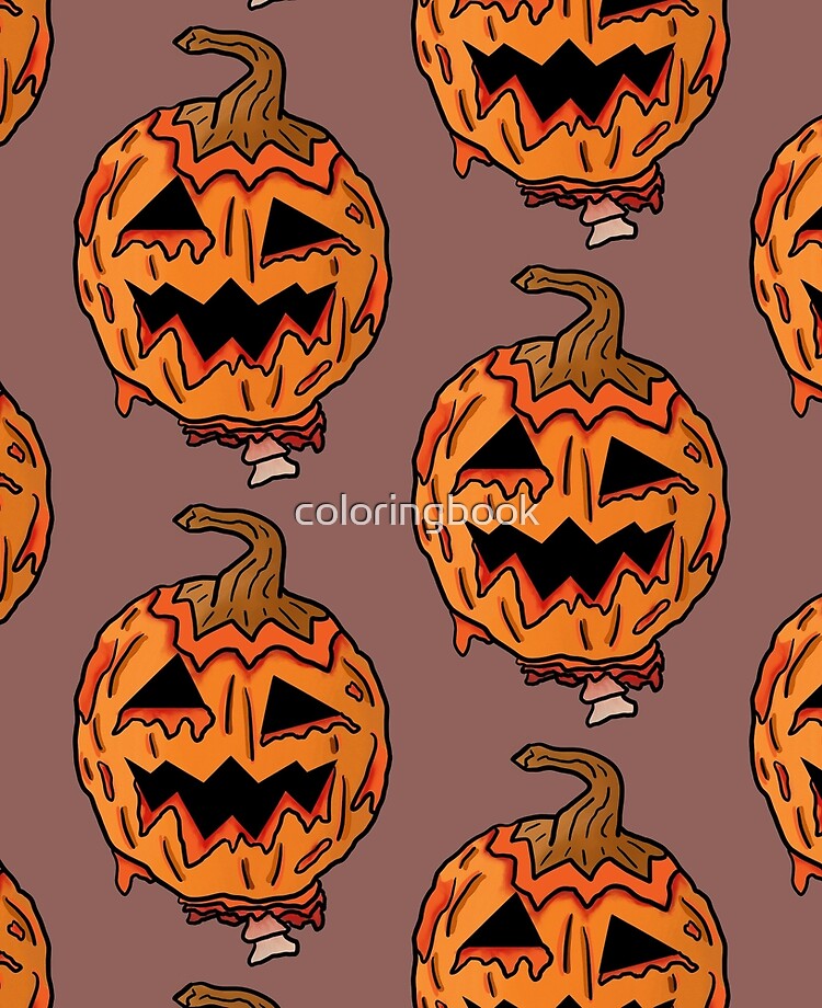 Halloween Pumpkin Smile Pumpkins Scary Zombie Gift Art Print by