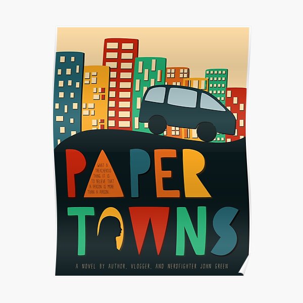 Paper Towns by John Green Book Cover Poster
