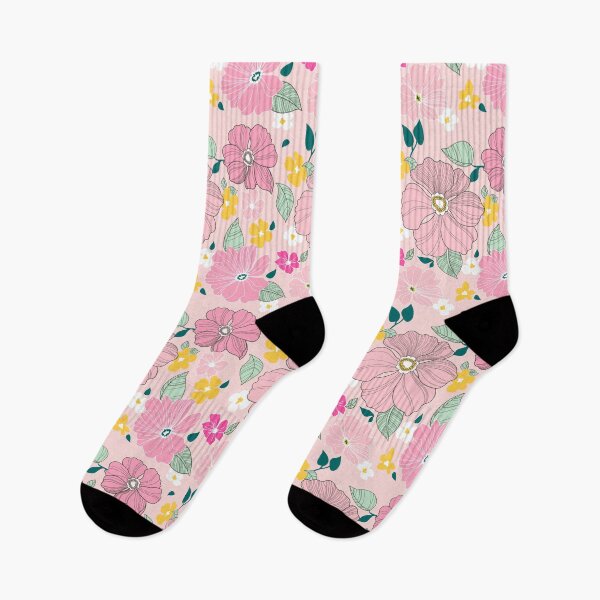 Artikelvorschau, Rosa Garten-Blumendruck-Muster entworfen und verkauft von Moda-Moxie.