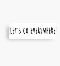 Lienzo let's go everywhere