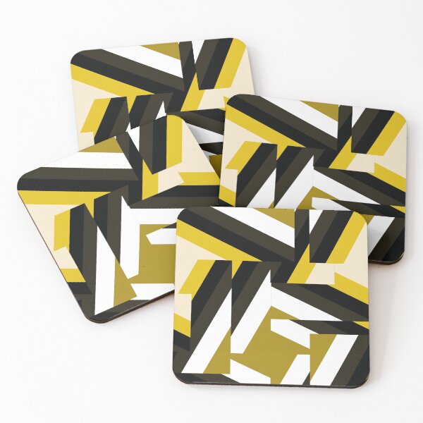Item preview, distorted houndstooth - mustard, yellow, black and white designed and sold by kobyakov.