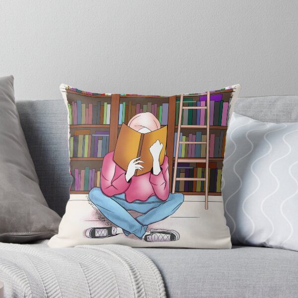 Item preview, JUST ONE MORE CHAPER pink; HIJABI BOOKWORM GIRL SITTING IN A COZY LIBRARY CORNER READING (PINK VARIATION); HIJABI FASHION ILLUSTRATION; HIJABI GIFT; EID GIFT; MUSLIM WOMAN GIFT designed and sold by SKBillustrations.