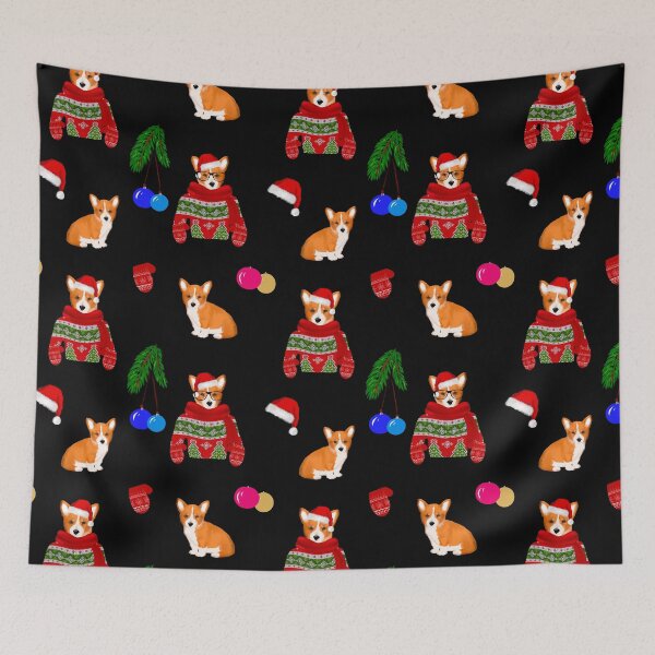 Item preview,  Christmas,festive puppies pattern  designed and sold by MariaMarinova.