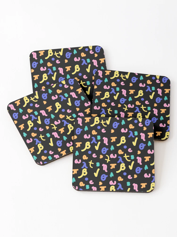 Thumbnail 1 of 5, Coasters (Set of 4), Designer Symbol Jumble Pattern designed and sold by Rcasadesign.
