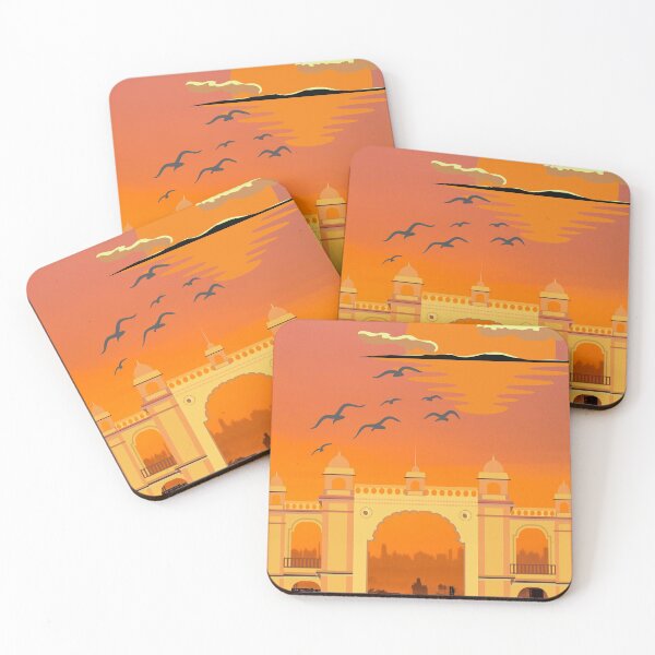 Item preview, Vintage building- sunset over the city  designed and sold by Fai-oma.