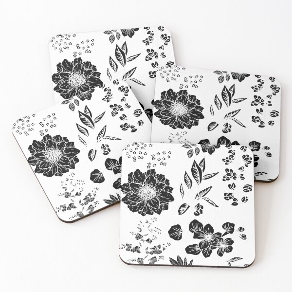 Item preview, Black and White Floral designed and sold by LifeAsGeneration Z.