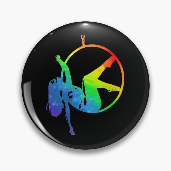 Item preview, Hanging Aerialist Aerial Dancer Rainbow Tie Dye Circus Ring designed and sold by HolmesMillie1.