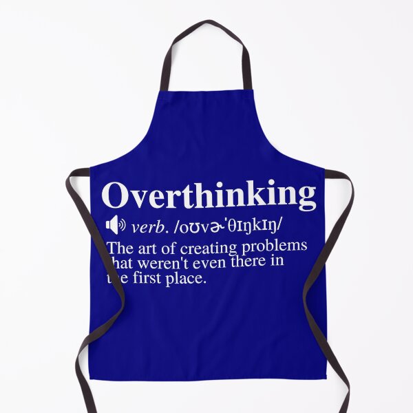 Item preview, Overthinking Definition: Creating Problems (Navy/Blue Background) designed and sold by mind-illusions.