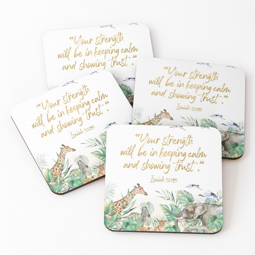2021 YEARTEXT JUNGLE Coasters (Set of 4)