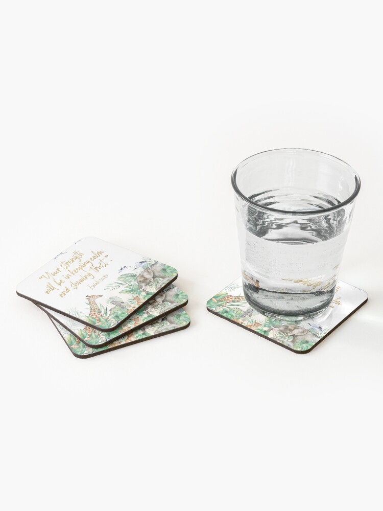 Alternate view of 2021 YEARTEXT JUNGLE Coasters (Set of 4)