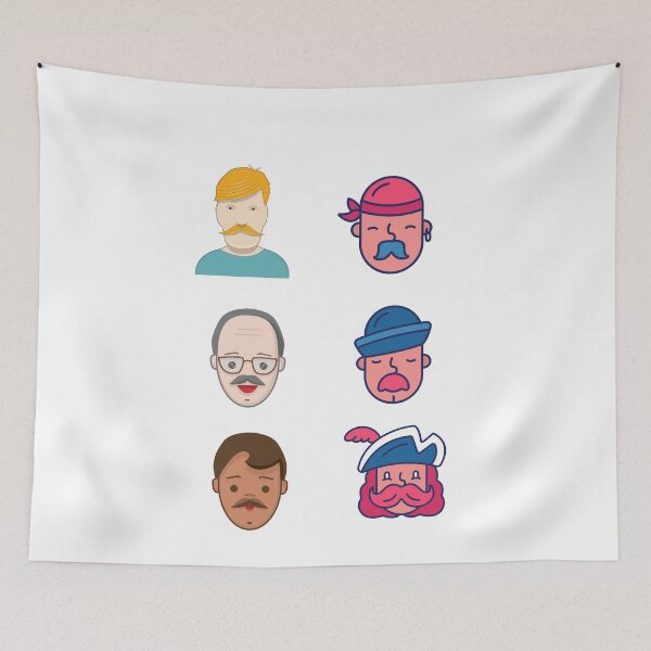 Item preview, Man Faces With Moustache designed and sold by teledesign.