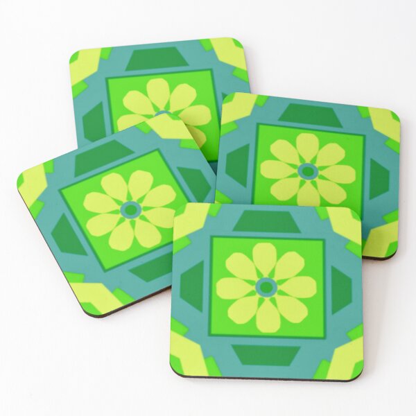 Item preview, Abstract Green Pattern with Flowers designed and sold by Sendreka.