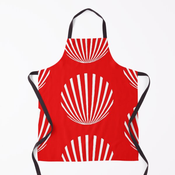Item preview, Art Deco Shell Pattern White on Red designed and sold by AlteredAtelier.