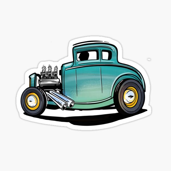 Cartoon Deuce Coupe Sticker