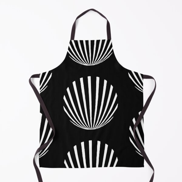 Item preview, Art Deco Shell Pattern White on Black designed and sold by AlteredAtelier.