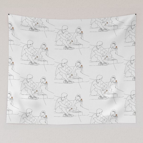 Item preview, Normal People - Connell and Marianne - Sally Rooney - Line Drawing designed and sold by Sinead Ashcroft.