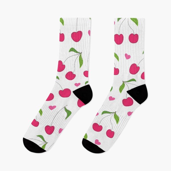 Item preview, Cherries & Hearts Pattern designed and sold by cuteCREEPshop.