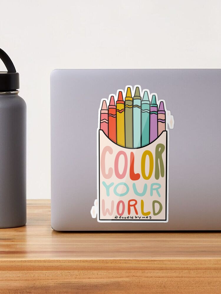 Color your World Bright Crayons Travel Mug with Handle