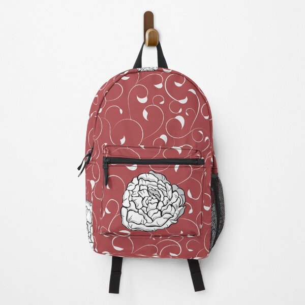 Item preview, White Peonies in the Mellow Red designed and sold by Skeenazlan.