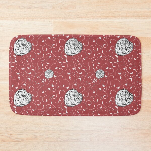 Item preview, White Peonies in the Mellow Red designed and sold by Skeenazlan.