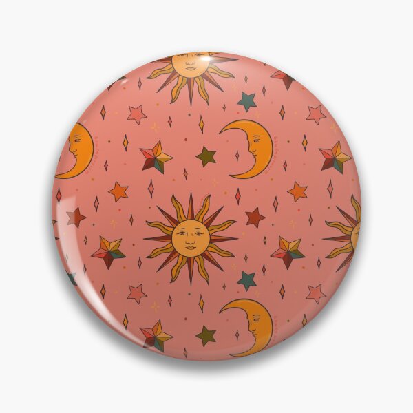 Item preview, Folk Moon and Star Print designed and sold by doodlebymeg.