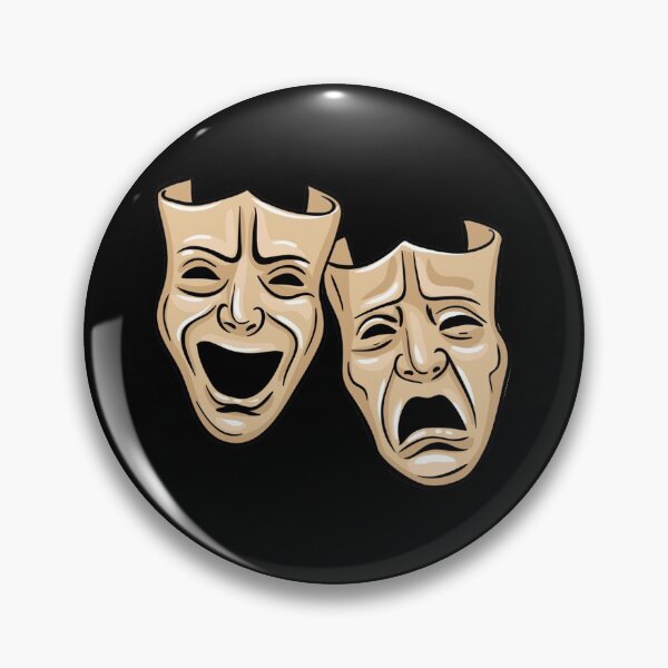 Item preview, Theater masks illustration lovers gifts drama designed and sold by KhanWill.
