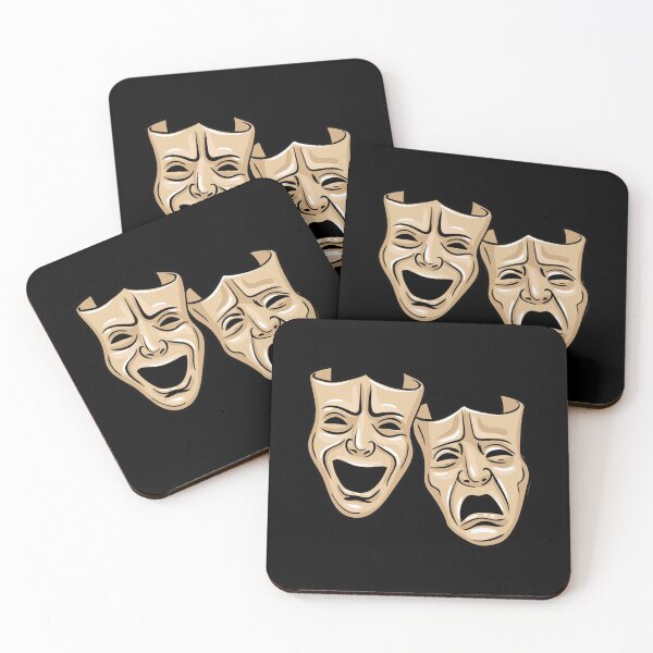 Item preview, Theater masks illustration lovers gifts drama designed and sold by KhanWill.