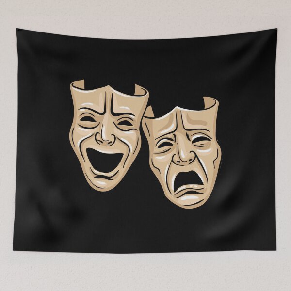 Item preview, Theater masks illustration lovers gifts drama designed and sold by KhanWill.