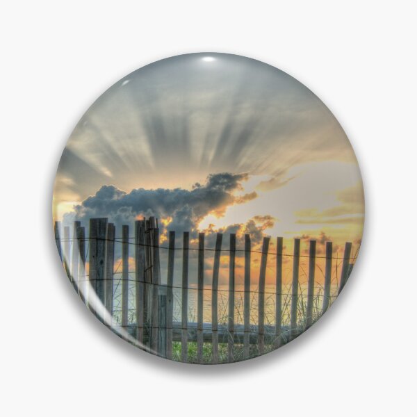 Item preview, Wooden fence on sand dunes at sunrise designed and sold by Steven Kight.