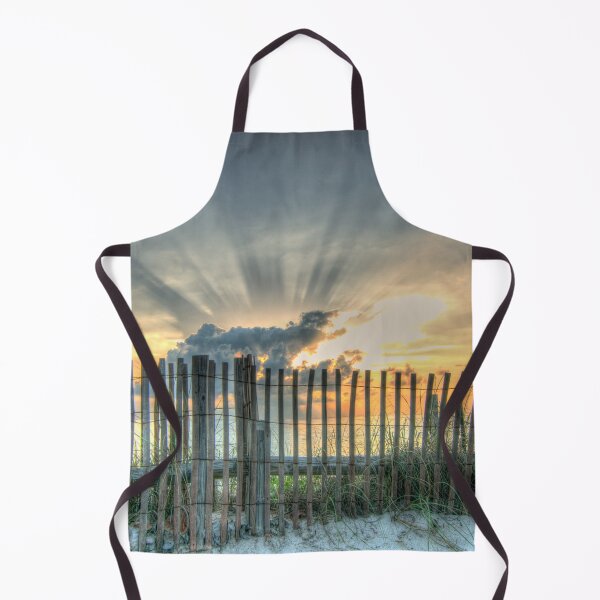 Item preview, Wooden fence on sand dunes at sunrise designed and sold by Steven Kight.