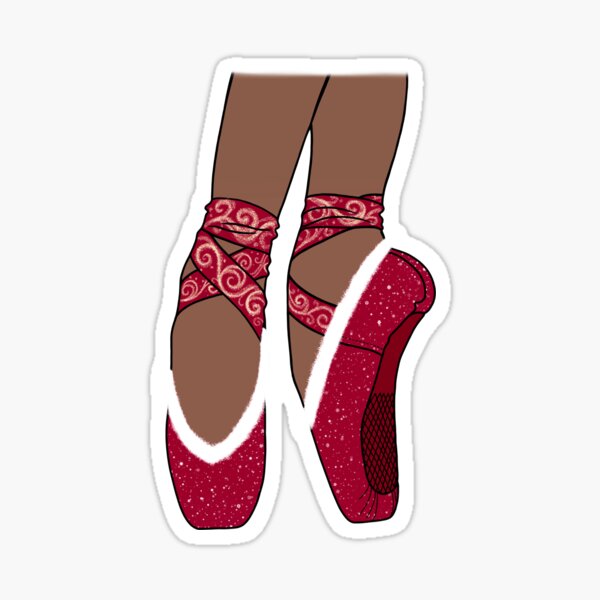 Item preview, Christmas Red Pointe Ballet Shoes designed and sold by theBlueKazoo.