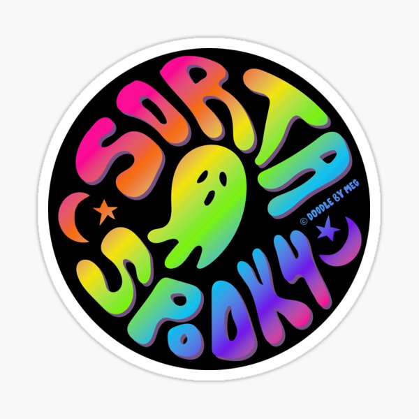 Item preview, Rainbow Sorta Spooky © designed and sold by doodlebymeg.