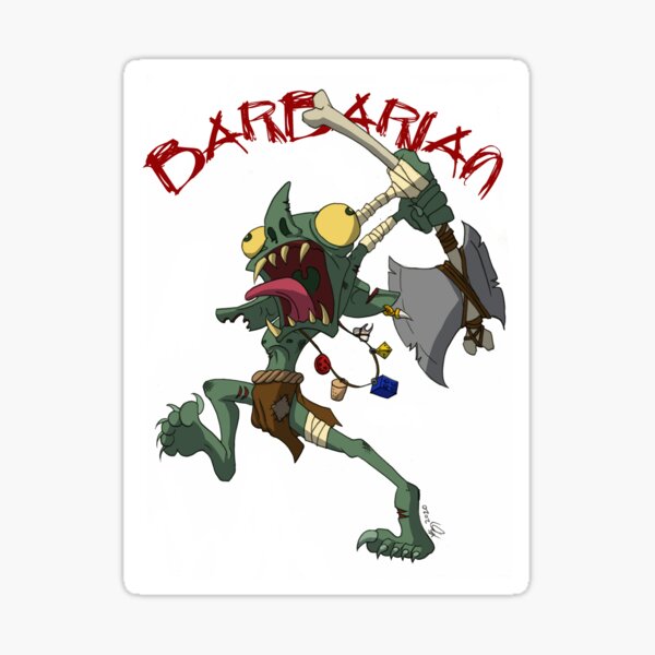 Goblin Barbarian Sticker