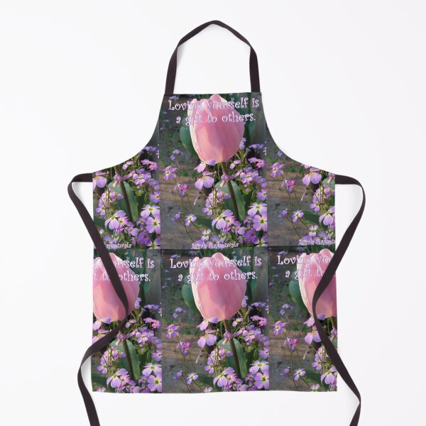 Item preview, Pink Tulip Flowers Loving Yoursellf is a Gift quote - Inspirational Quotes designed and sold by Sarah  Rajkotwala.