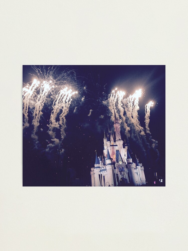 Alternate view of Magic Kingdom Castle With Fireworks Photographic Print