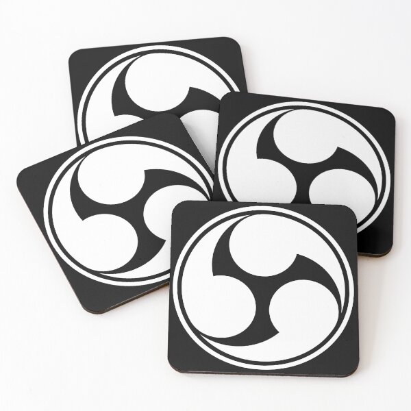 Item preview, Mitsu Tomoe 001 White on Black designed and sold by Rupert Russell.